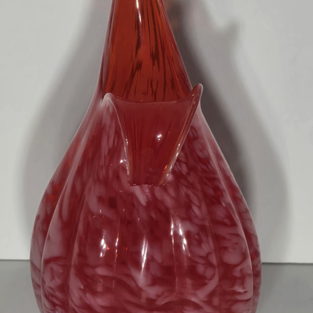 Lefton Red Glass Pitcher - Picture 3 of 13